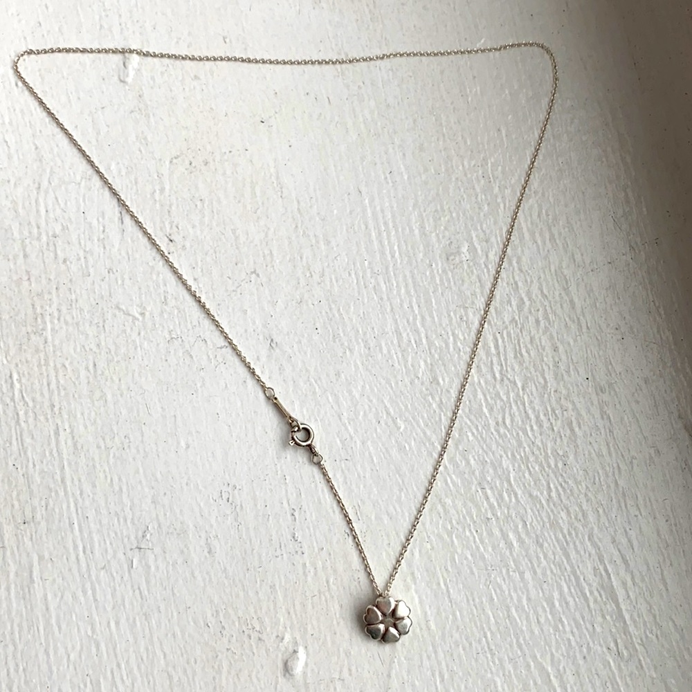 Tiffany Paloma Picasso Silver HeartClover Necklace